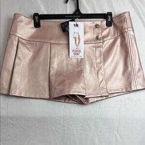 Celebrity Pink Women's Metallic Skort - Light Pink